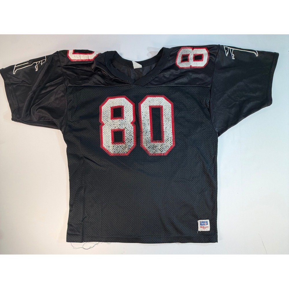 Vintage Wilson NFL Atlanta Falcons Andre Rison 80 Jersey Youth Large Black USA
